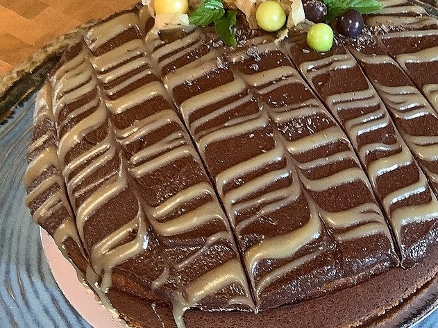 Gâteau des Iles glacé au chocolat. Portion pour deux personnes